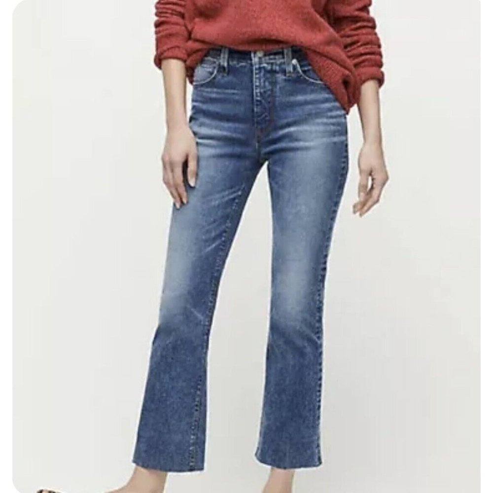 NWOT J Crew Womens Jeans Sz 26 9" Billie Demi Boot Crop Cool Shadow Wash Ak072
